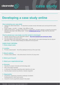Developing a Case Study Online